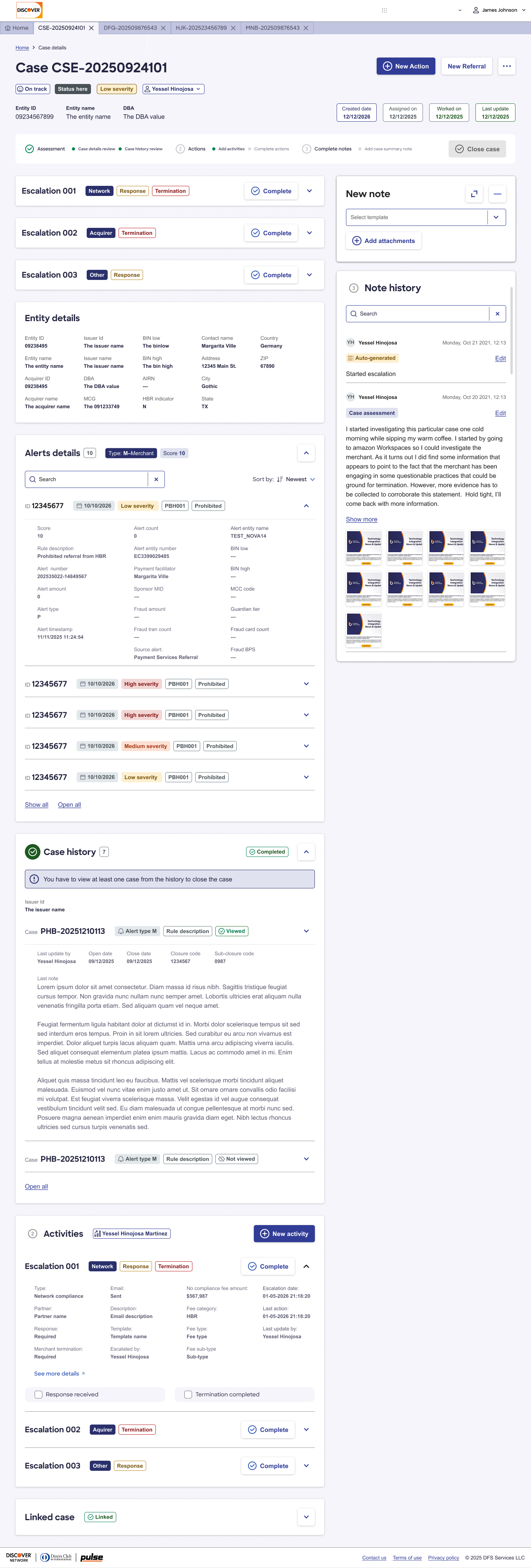 PRCMS full case detail page